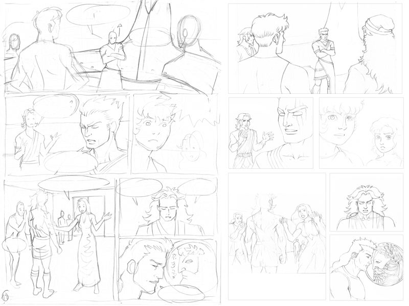 Page 12 des Cycles d'Ouranos version Storyboard et préparatoire